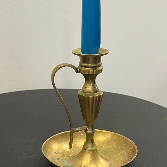 Elegant Brass Candle Holder Classic Vintage Decor Piece - Picture 2 of 2